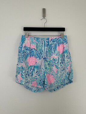 Lilly Pulitzer Mens Capri Swim Trunks in Sink Or Swim Multi Size Medium